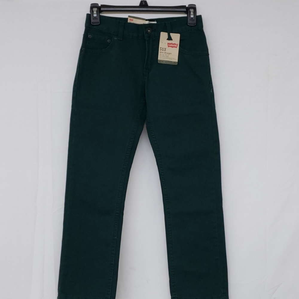 Levi's 513 Slim Straight Pine Green Jeans